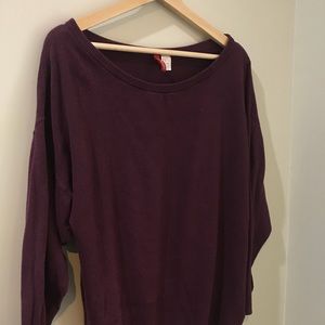 Long sleeve off the shoulder sweater